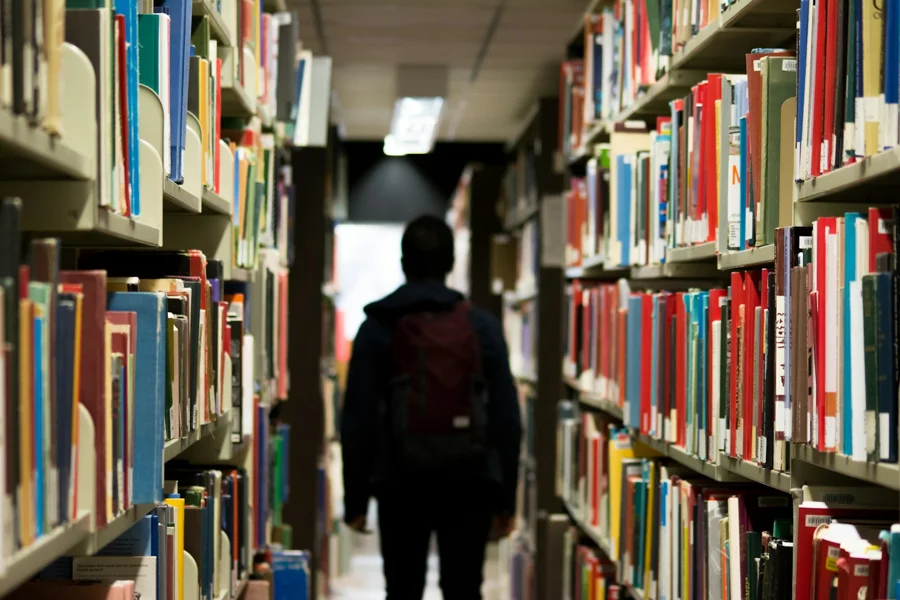 Library shelves